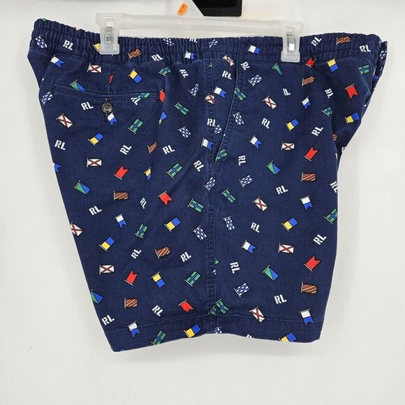 Polo Ralph Lauren‎ Shorts Mens XXL Prepster Flag All Over Print Stretch Classic - Picture 9 of 13